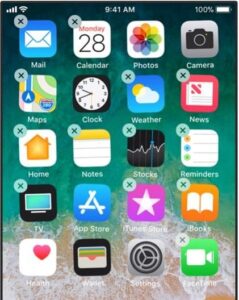Moving an app on the iPhone home screen
