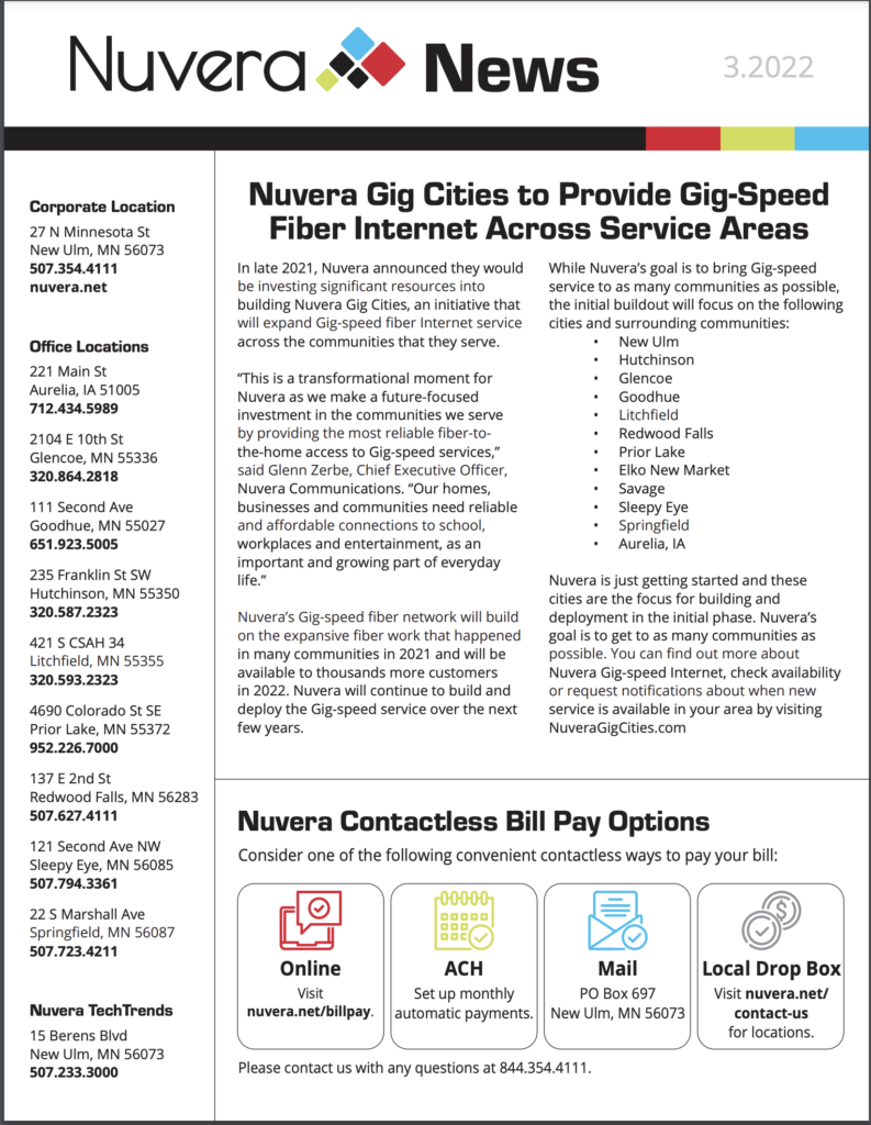March 2022 Nuvera newsletter