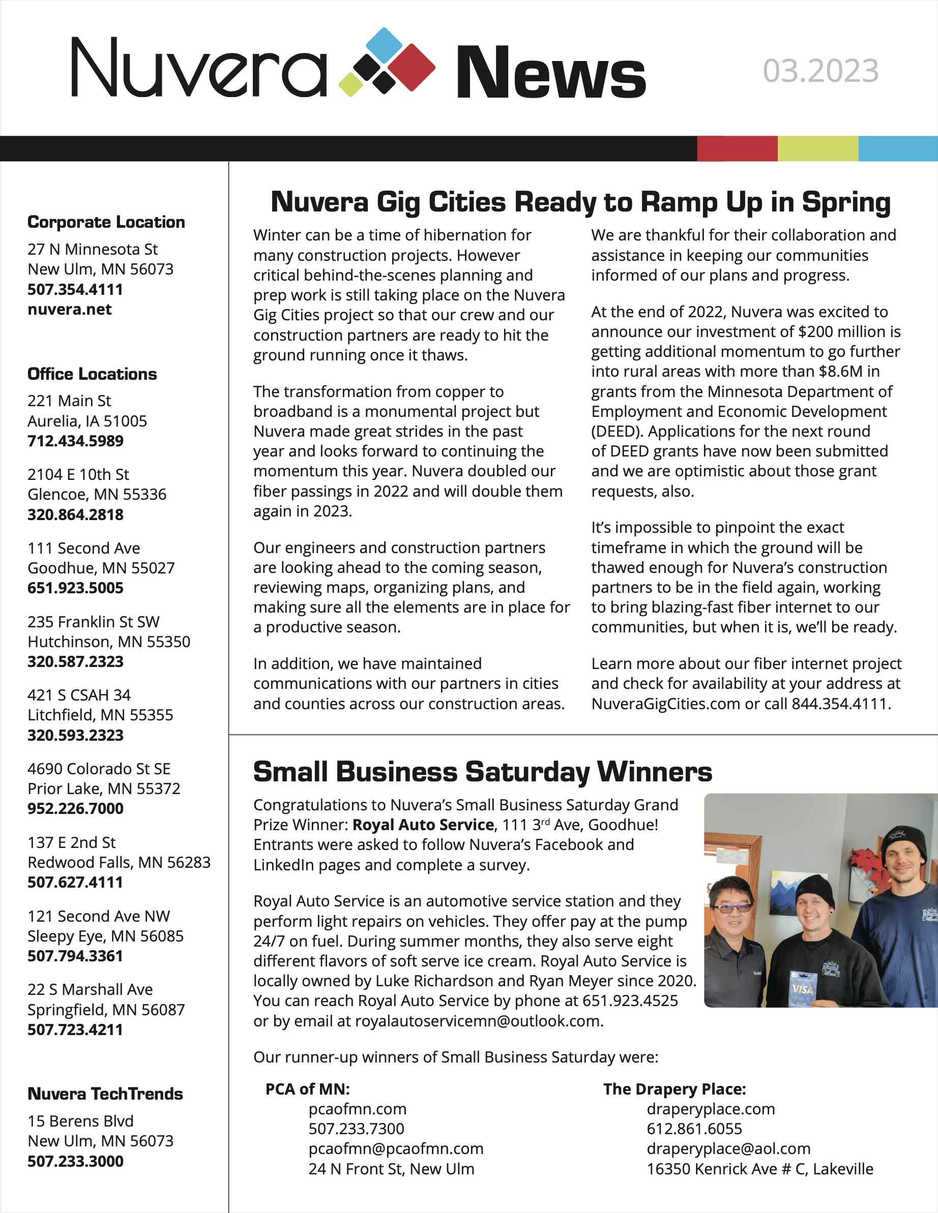 March 2022 Nuvera newsletter